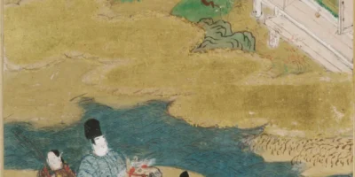 土佐光信「明石」源氏物語絵アルバム第13帖、ハーバード美術館所蔵（1509-1510年）