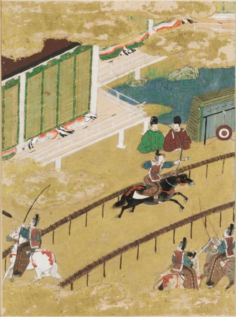 土佐光信「蛍」源氏物語絵アルバム第25帖、ハーバード美術館所蔵（1509-1510年）
