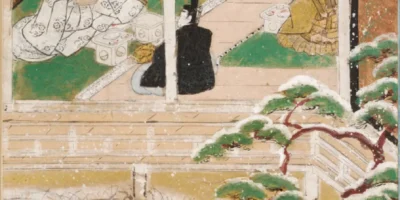 土佐光信「幻」源氏物語絵アルバム第41帖、ハーバード美術館所蔵（1509-1510年）
