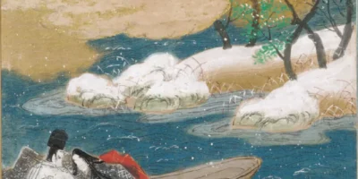 土佐光信「浮舟」源氏物語絵アルバム第51帖、ハーバード美術館所蔵（1509-1510年）