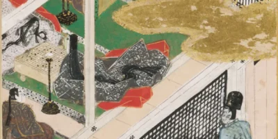 土佐光信「空蝉」源氏物語絵アルバム第3帖、ハーバード美術館所蔵（1509-1510年）