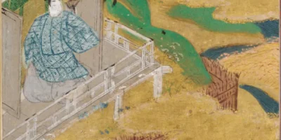 土佐光信「夕霧」源氏物語絵アルバム第39帖、ハーバード美術館所蔵（1509-1510年）