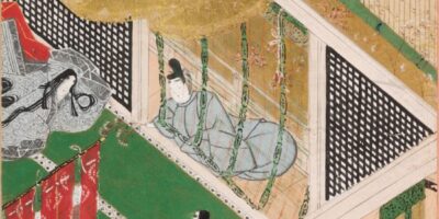 土佐光信「藤袴」源氏物語絵アルバム第30帖、ハーバード美術館所蔵（1509-1510年）