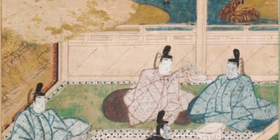 土佐光信「藤裏葉」源氏物語絵アルバム第33帖、ハーバード美術館所蔵（1509-1510年）