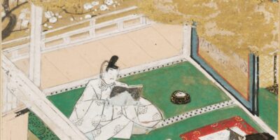 土佐光信「初音」源氏物語絵アルバム第23帖、アーサー・M・サックラー美術館所蔵（1509-1510年）