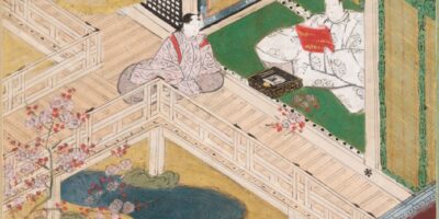 土佐光信「紅梅」源氏物語絵アルバム第43帖、ハーバード美術館所蔵（1509-1510年）