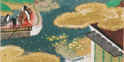 土佐光信「胡蝶」源氏物語絵アルバム第24帖、ハーバード美術館所蔵（1509-1510年）