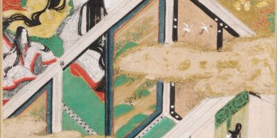 土佐光信「野分」源氏物語絵アルバム第28帖、アーサー・M・サックラー美術館所蔵（1509-1510年）
