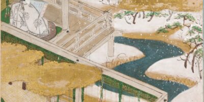 土佐光信「椎本」源氏物語絵アルバム第46帖、アーサー・M・サックラー美術館所蔵（1509-1510年）