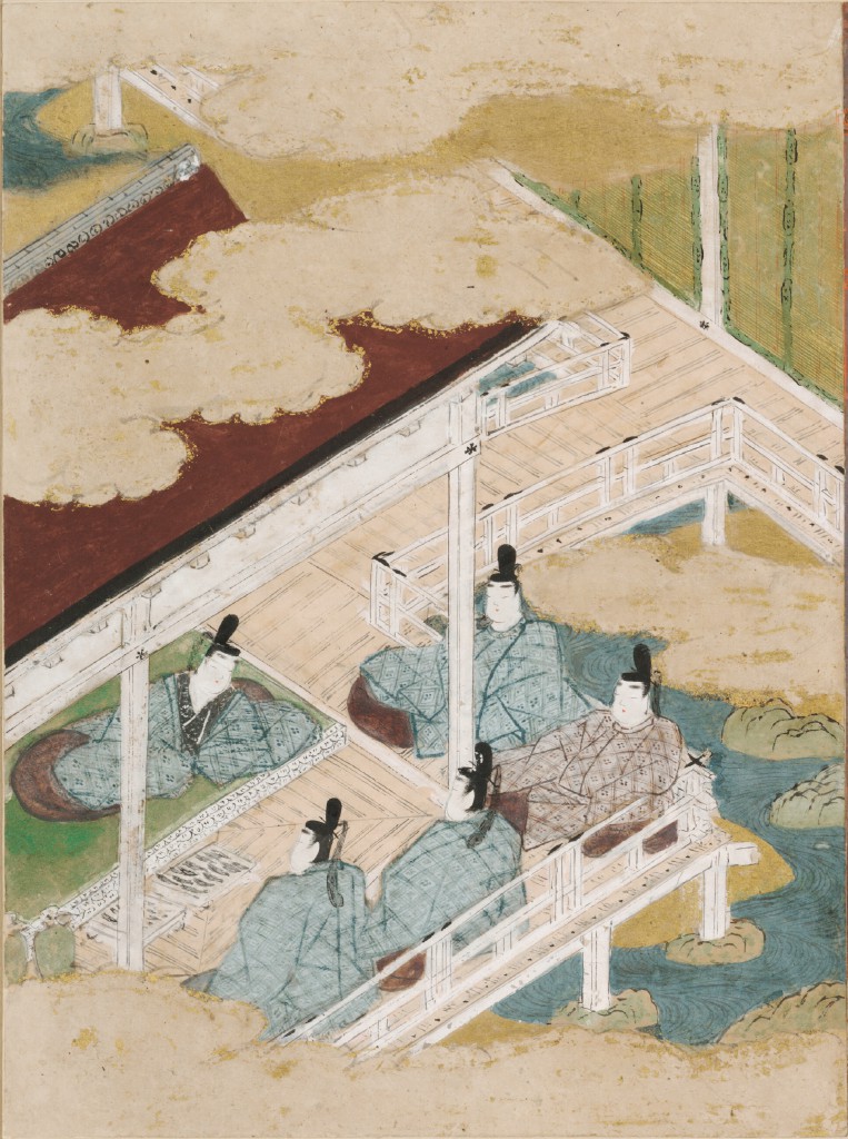 土佐光信「常夏」源氏物語絵アルバム第26帖、ハーバード美術館所蔵（1509-1510年）