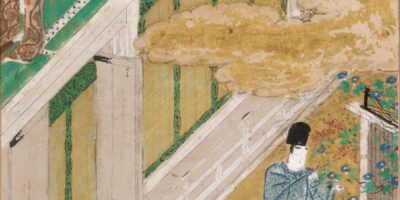 土佐光信「宿木」源氏物語絵アルバム第49帖、ハーバード美術館所蔵（1509-1510年）