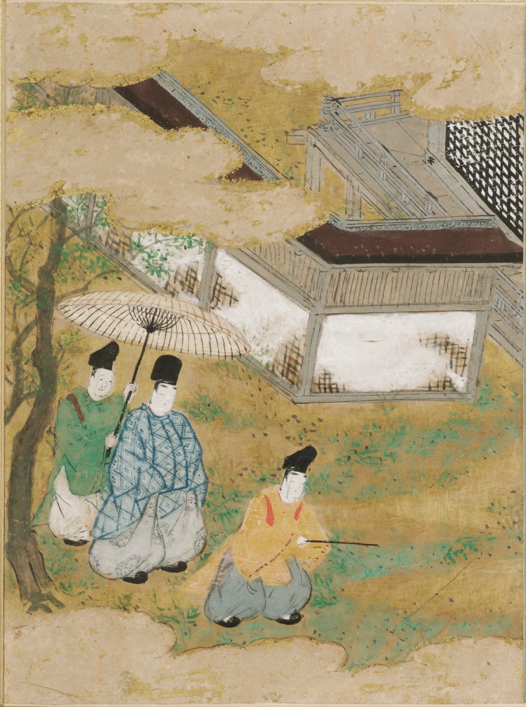 土佐光信「蓬生」源氏物語絵アルバム第15帖、ハーバード美術館所蔵（1509-1510年）